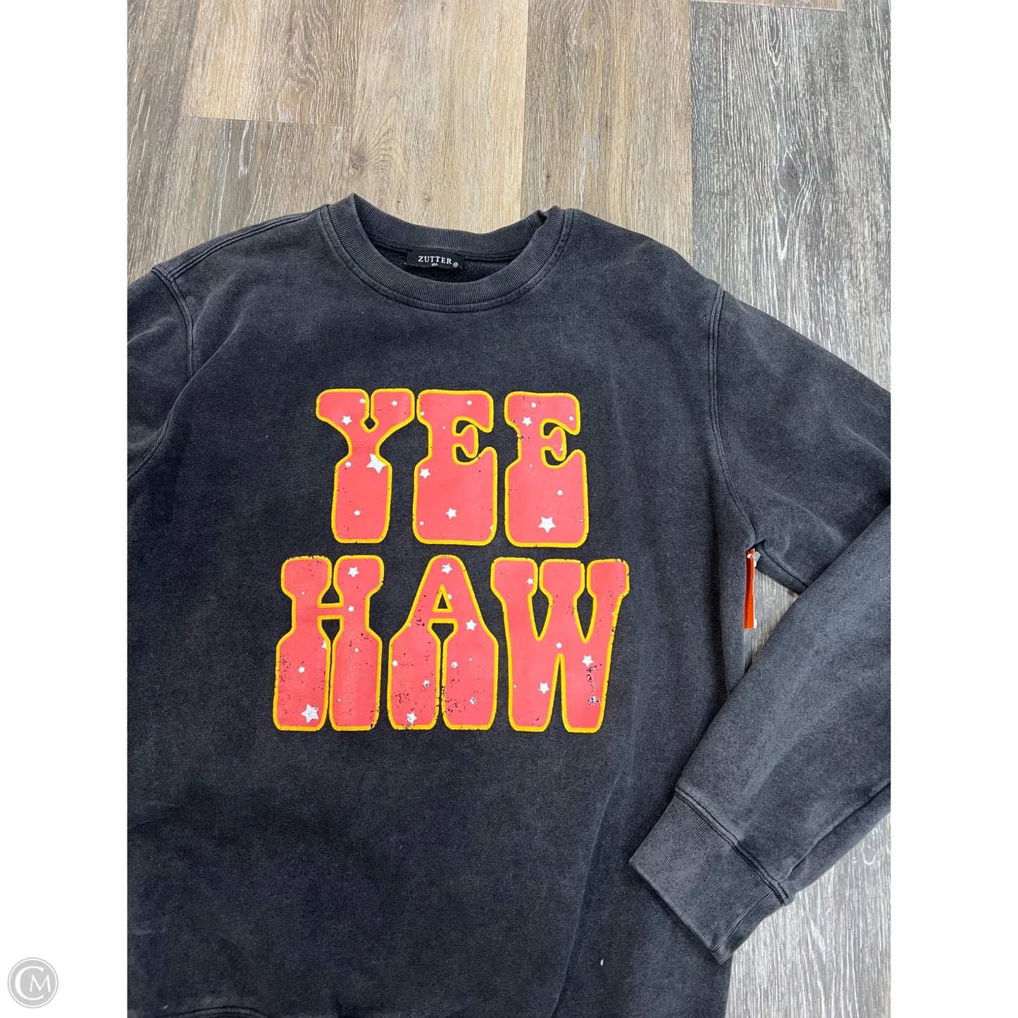 Sweatshirt Crewneck By Zutter In Grey, Size: M