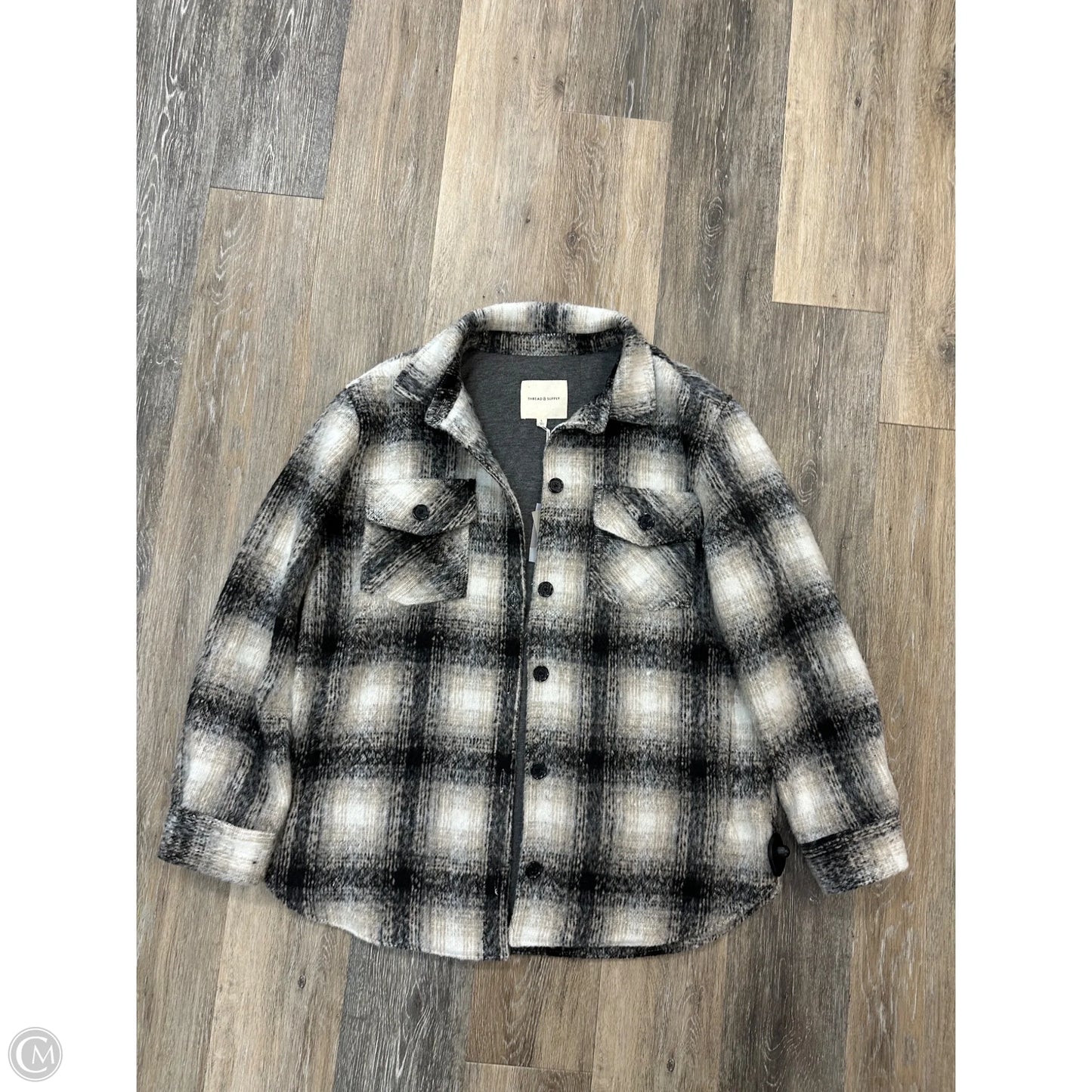 Jacket Other By Thread And Supply In Plaid Pattern, Size: L