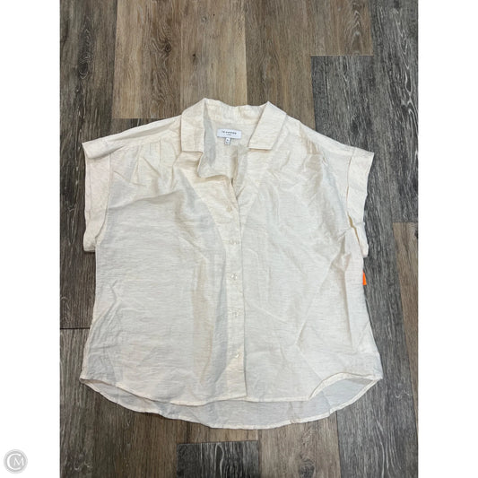 Blouse Short Sleeve By 7 Diamonds In Cream, Size: Xl