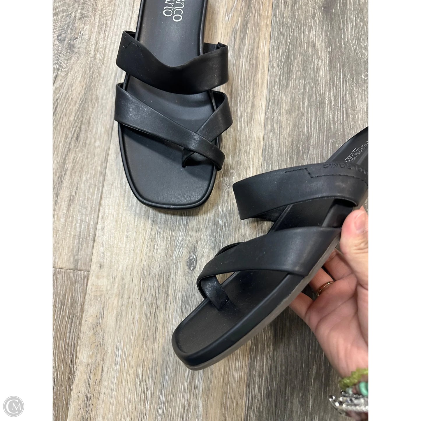 Sandals Flats By Franco Sarto In Black, Size: 8