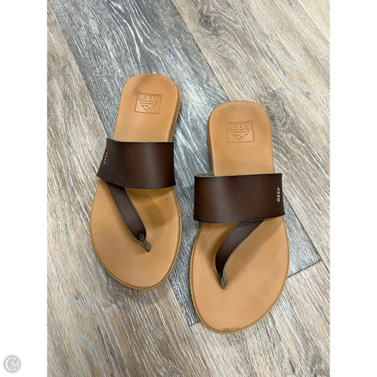 Sandals Flats By Reef In Brown, Size: 6