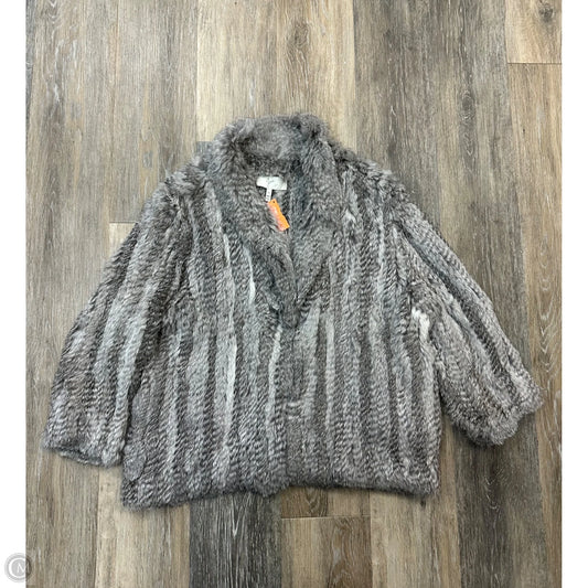 Jacket Faux Fur & Sherpa By Joie In Grey, Size: M