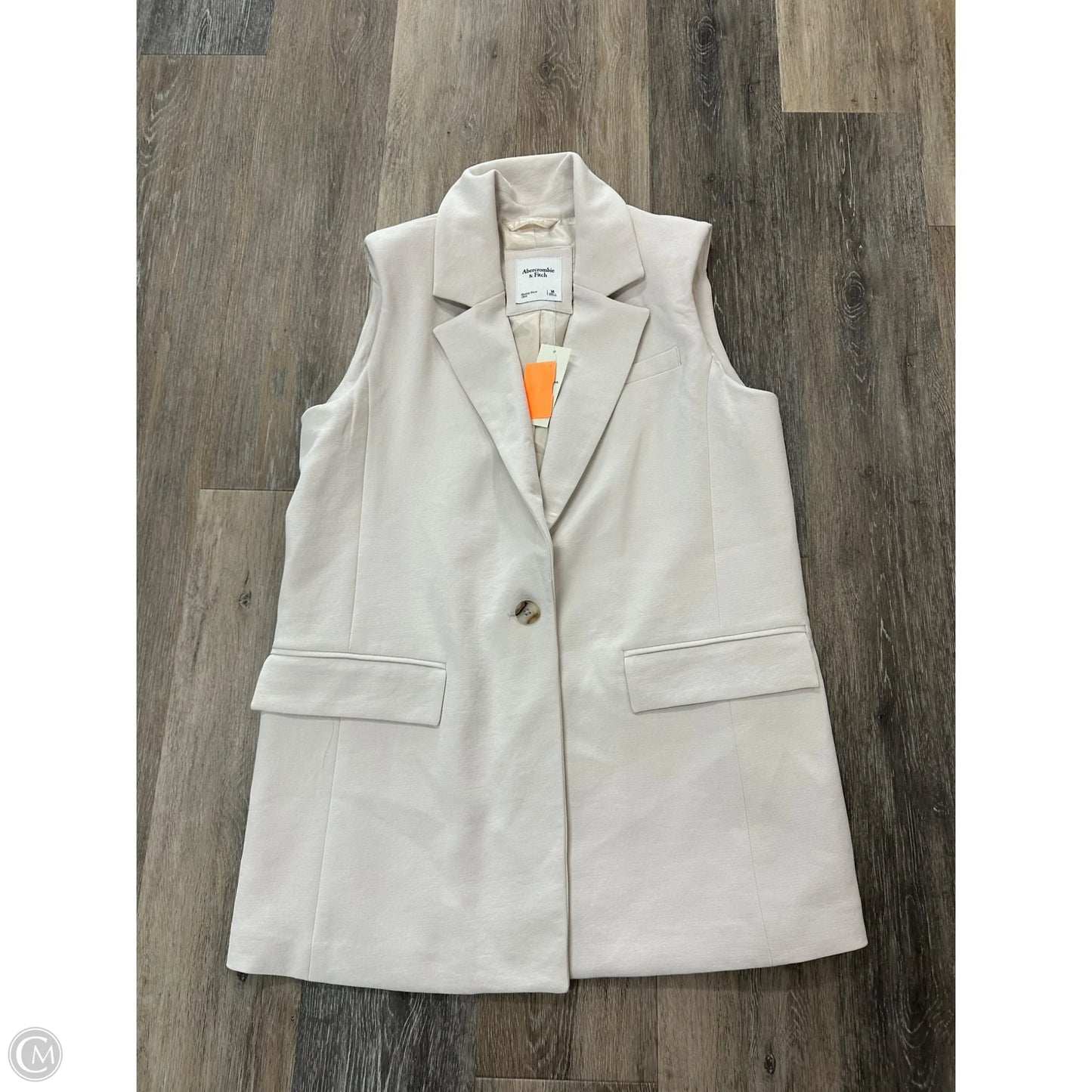 Vest Other By Abercrombie And Fitch In Cream, Size: M