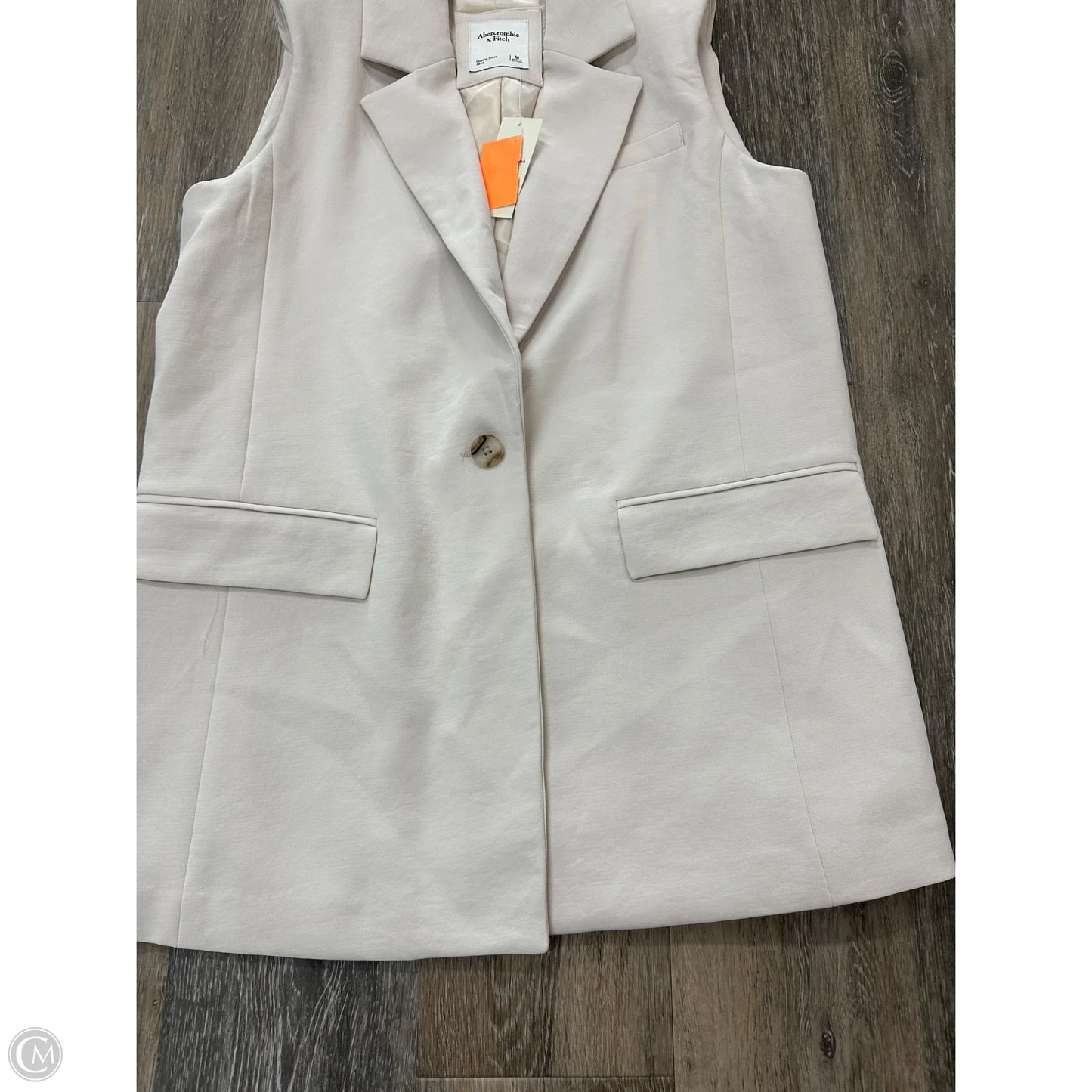 Vest Other By Abercrombie And Fitch In Cream, Size: M