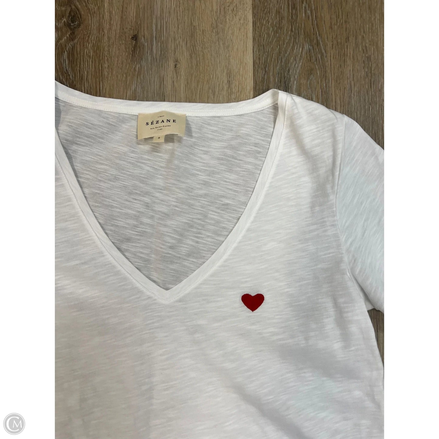 Top Short Sleeve By Sezane In White, Size: S