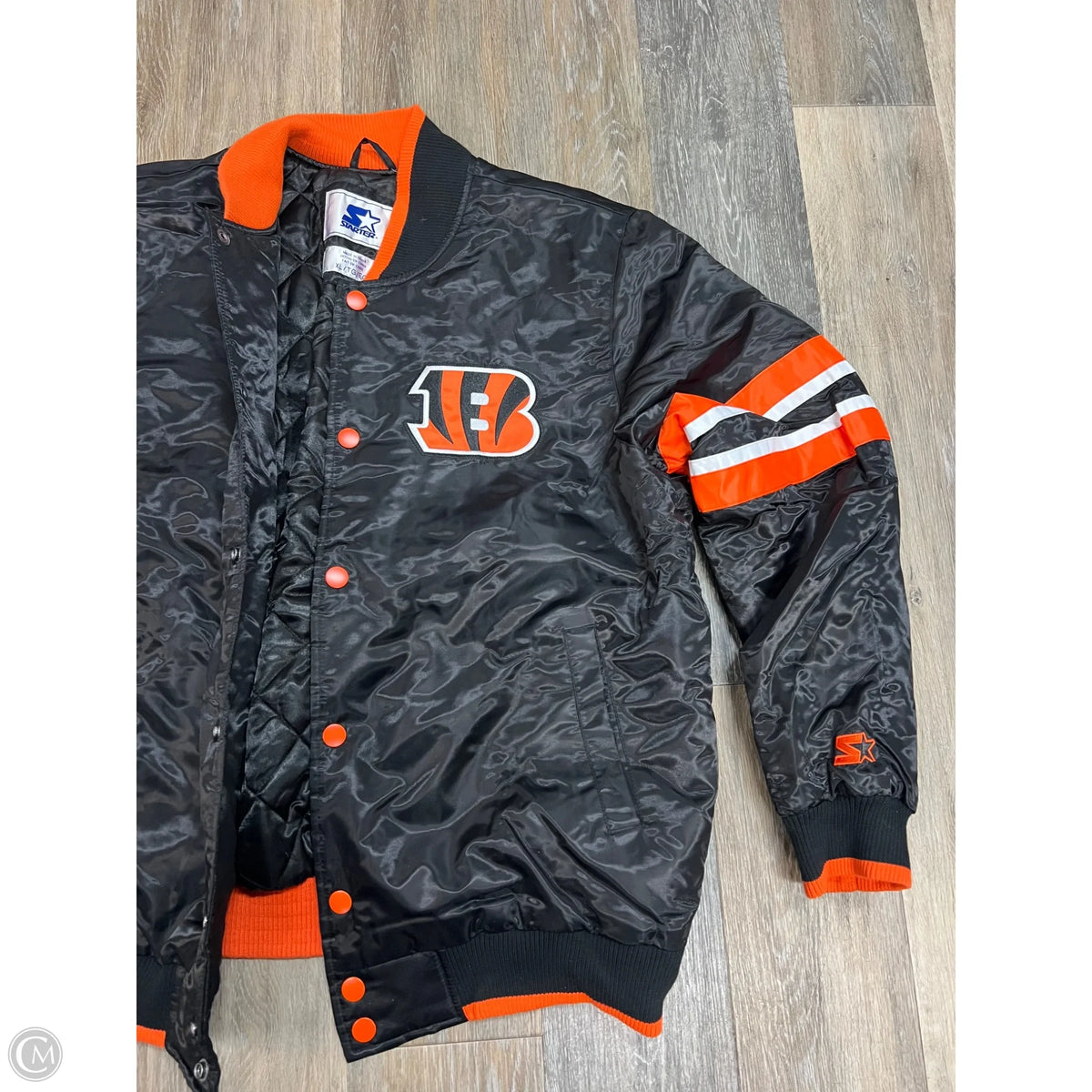 Jacket Other By Starter In Black & Orange, Size: Xl
