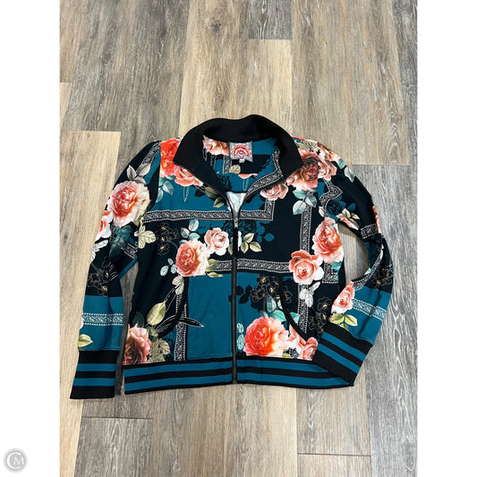 Jacket Utility By Johnny Was In Floral Print, Size: M