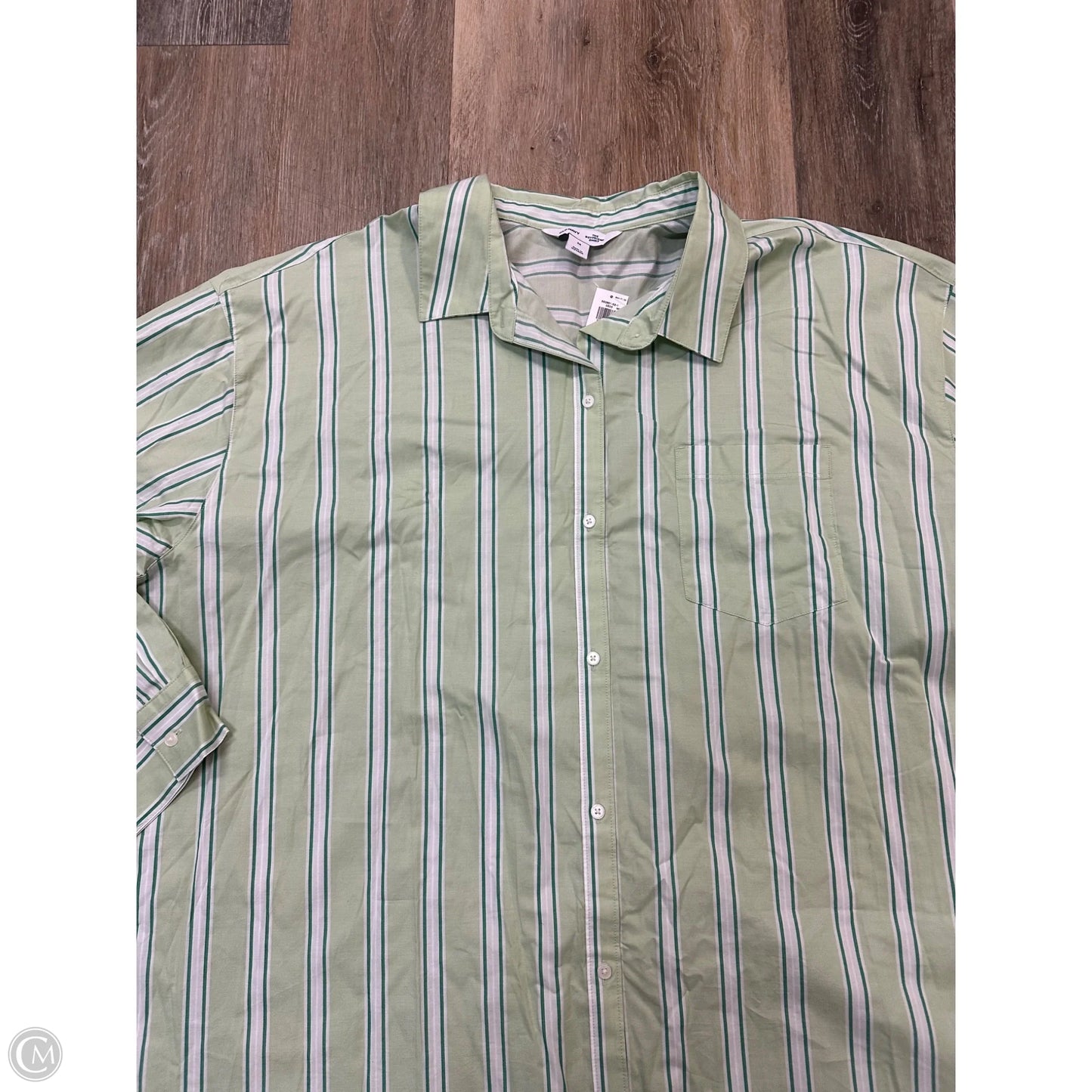 Blouse Long Sleeve By Old Navy In Striped Pattern, Size: 2x