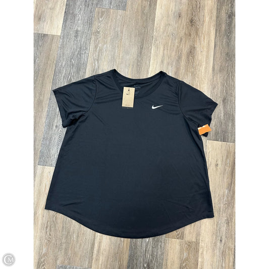Athletic Top Short Sleeve By Nike Apparel In Black, Size: 2x