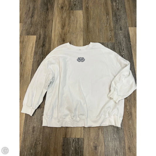 Sweatshirt Crewneck By Old Navy In White, Size: 2x