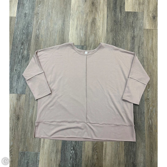 Sweatshirt Crewneck By Spanx In Pink, Size: 2x