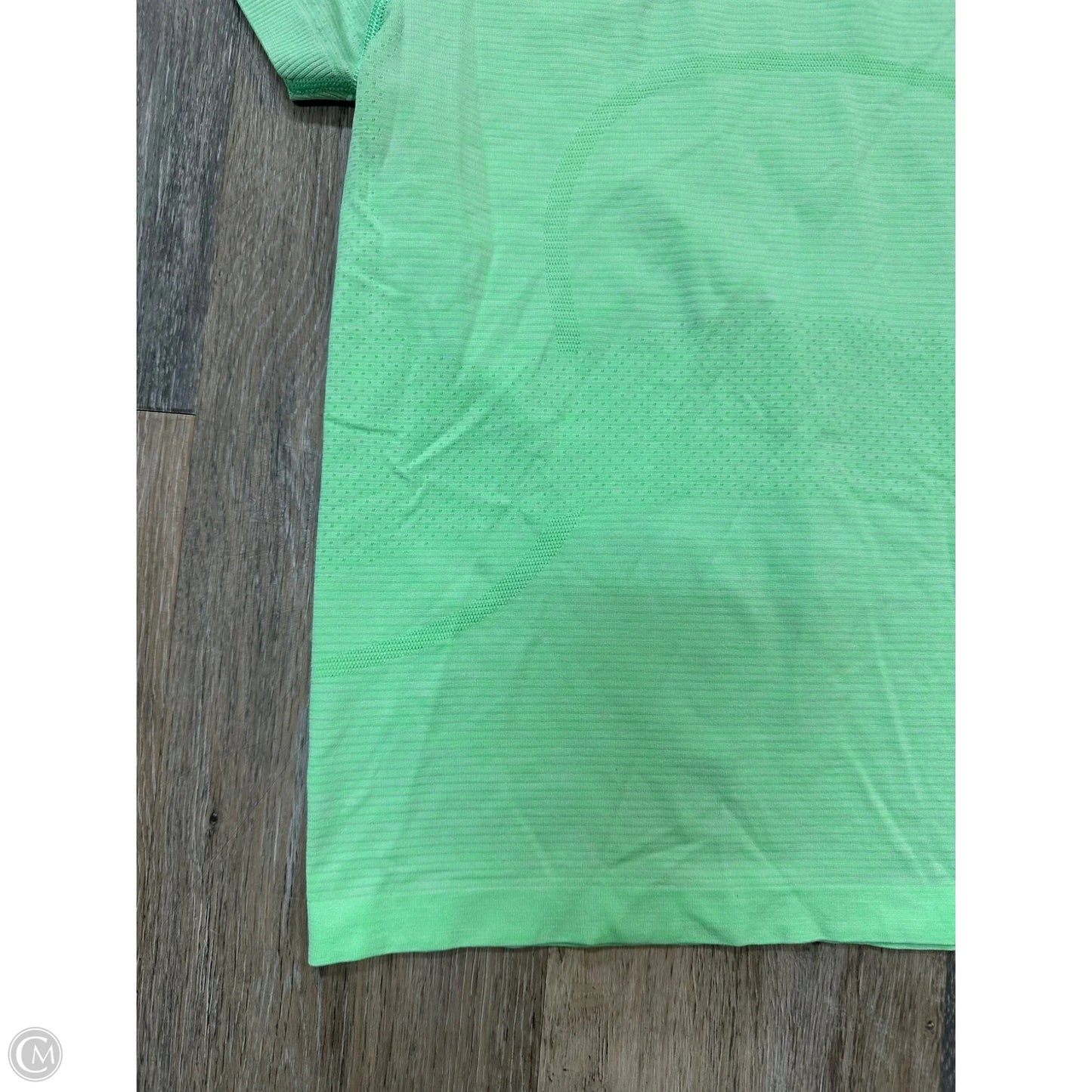 Athletic Top Short Sleeve By Lululemon In Green, Size: 6