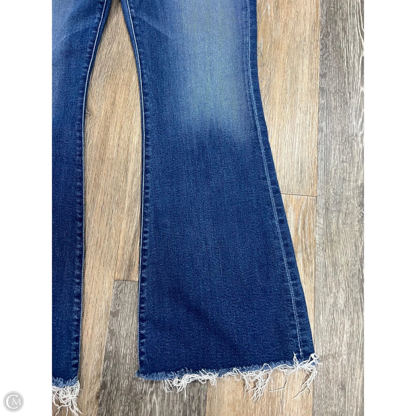 Jeans Flared By Mother In Blue Denim, Size: 14/32