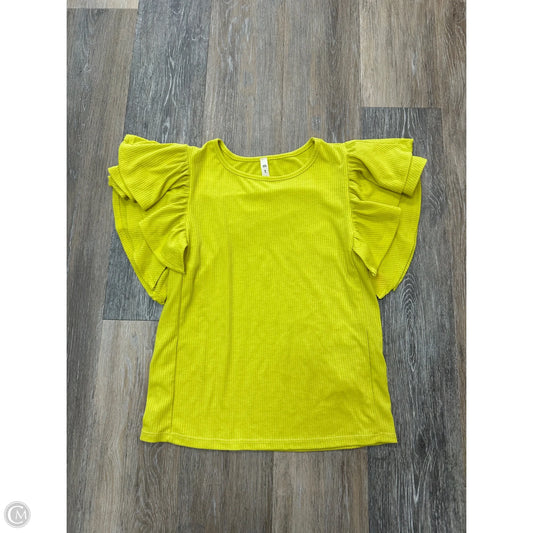 Top Short Sleeve By Mts In Yellow, Size: S