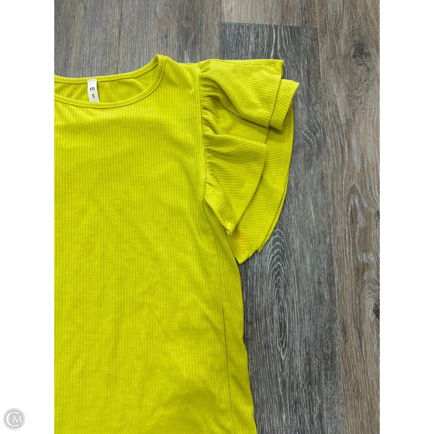 Top Short Sleeve By Mts In Yellow, Size: S