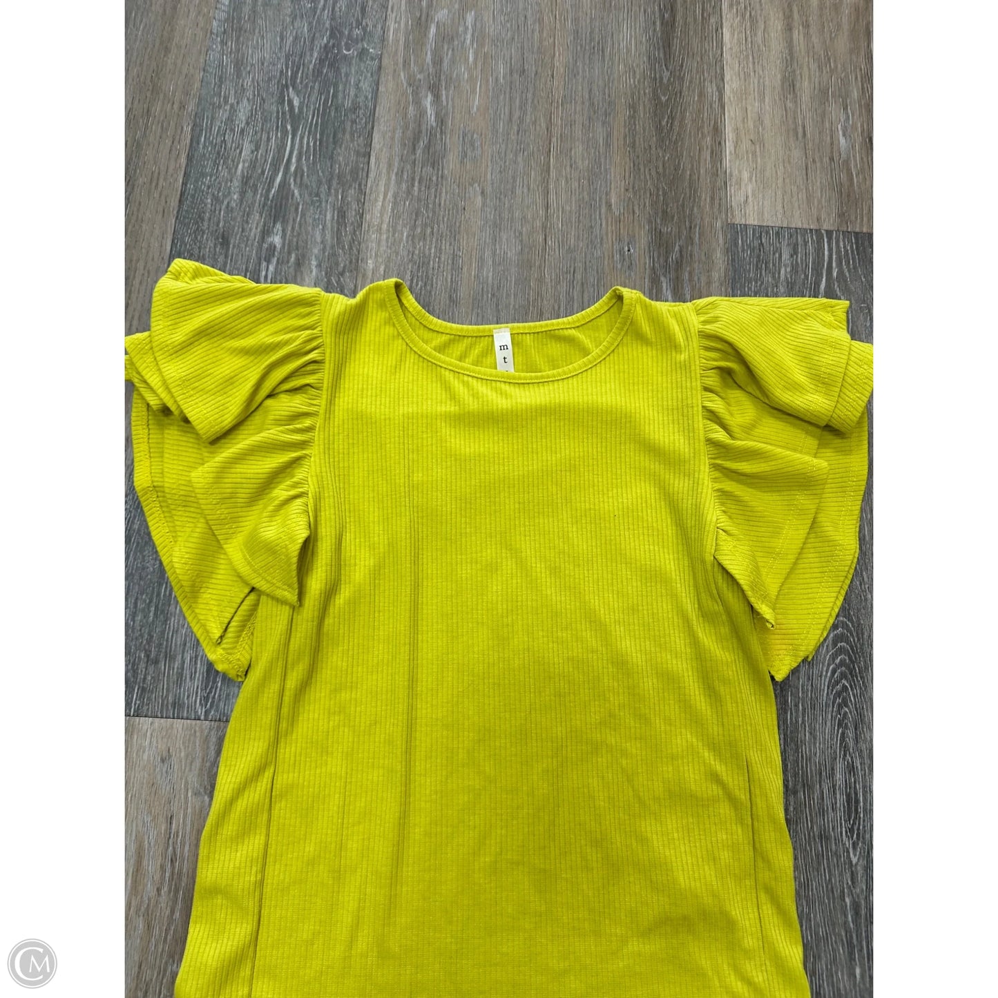 Top Short Sleeve By Mts In Yellow, Size: S
