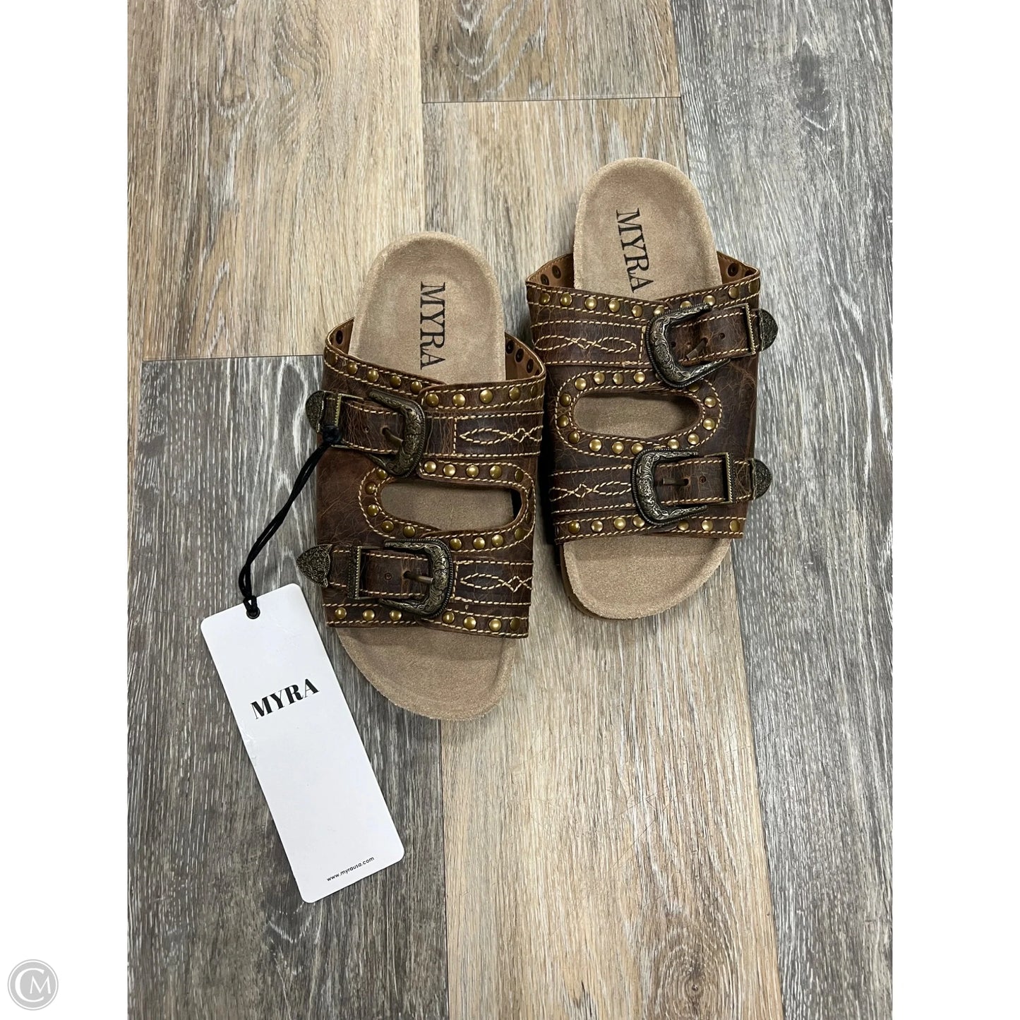 Sandals Flats By Myra In Brown, Size: 6