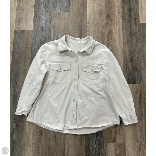Jacket Shirt By Good American In Cream, Size: 2x