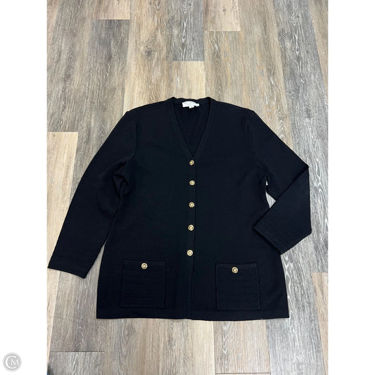 Sweater Cardigan Luxury Designer By St John Collection In Black, Size: L