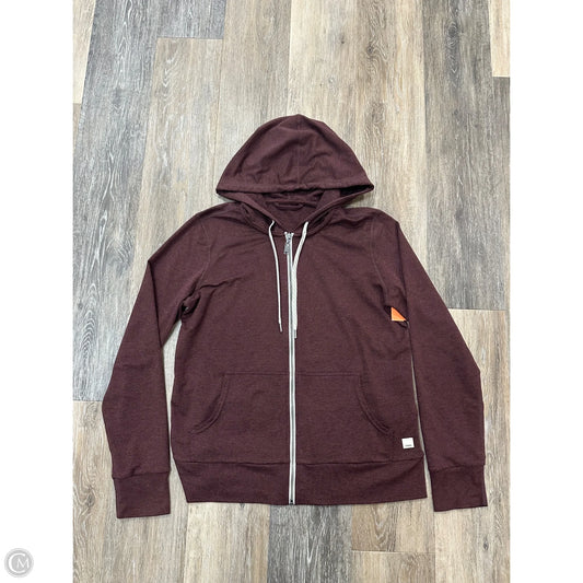 Athletic Sweatshirt Hoodie By Vuori In Maroon, Size: S