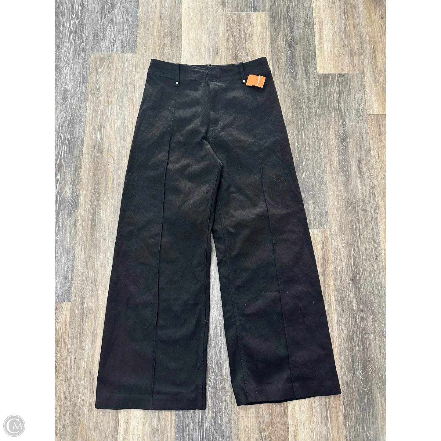 Jeans Wide Leg By Zara In Black Denim, Size: 10