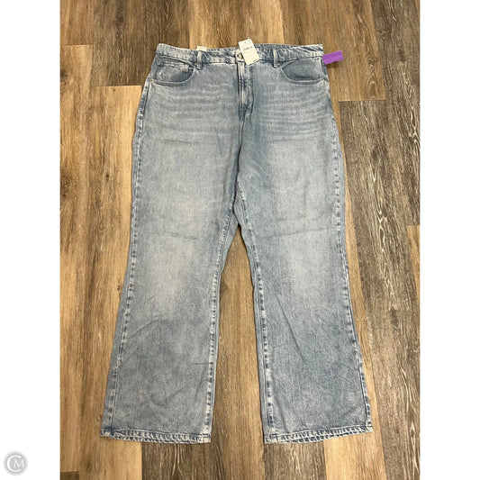 Jeans Wide Leg By Good American In Blue Denim, Size: 16