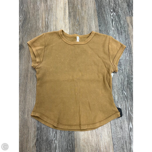 Top Short Sleeve By Free People In Yellow, Size: S