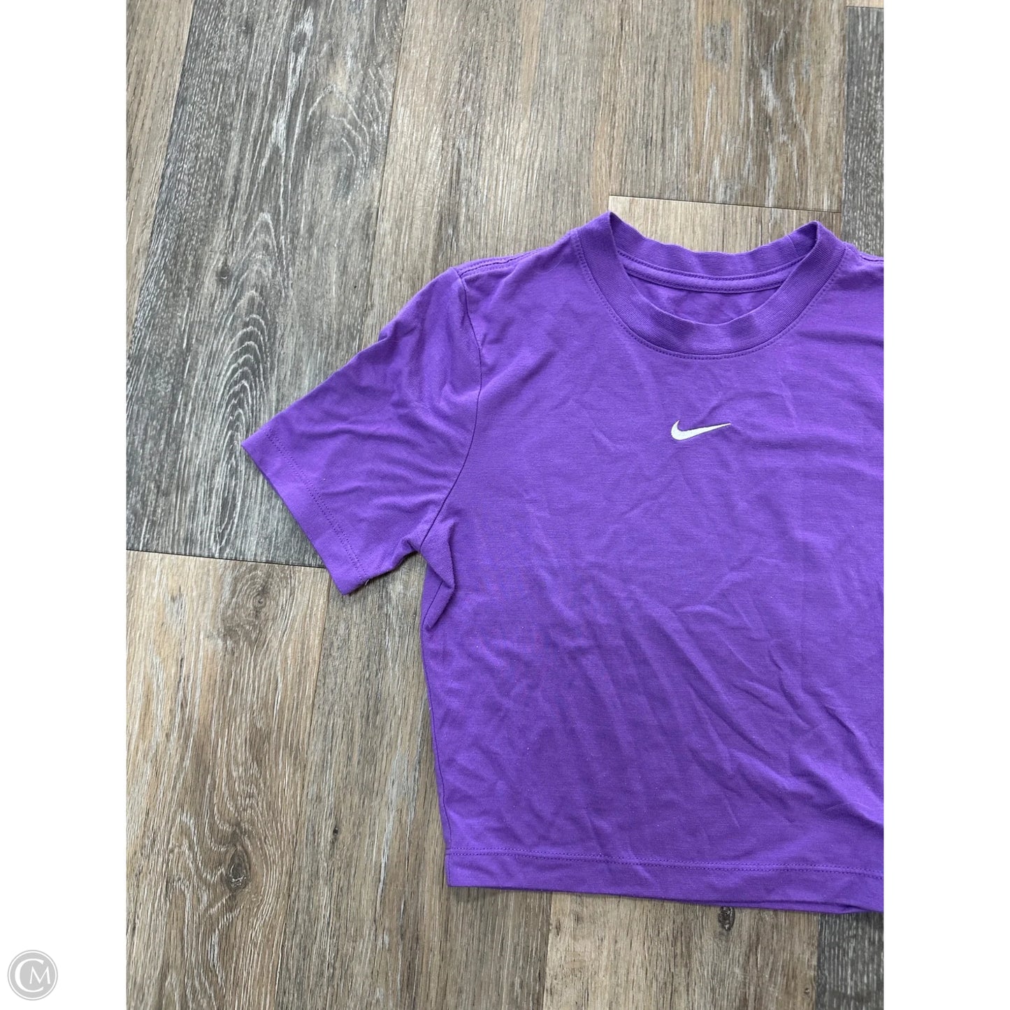 Athletic Top Short Sleeve By Nike Apparel In Purple, Size: Xs