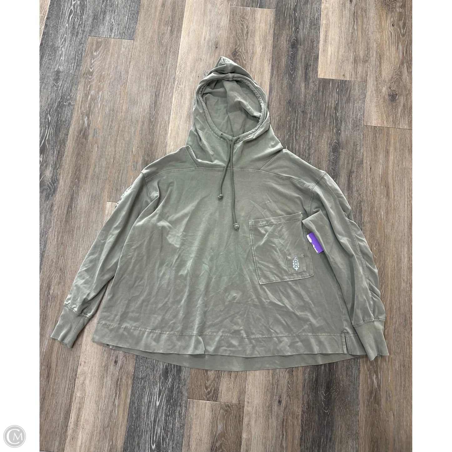 Athletic Sweatshirt Hoodie By Free People In Green, Size: Xs