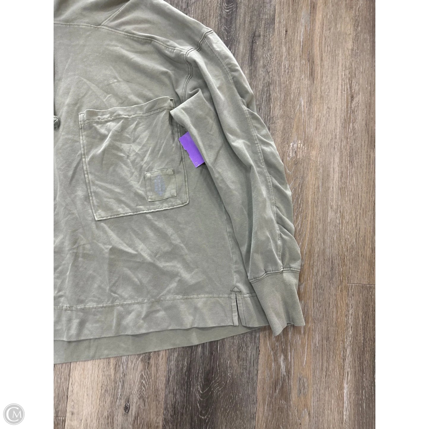 Athletic Sweatshirt Hoodie By Free People In Green, Size: Xs
