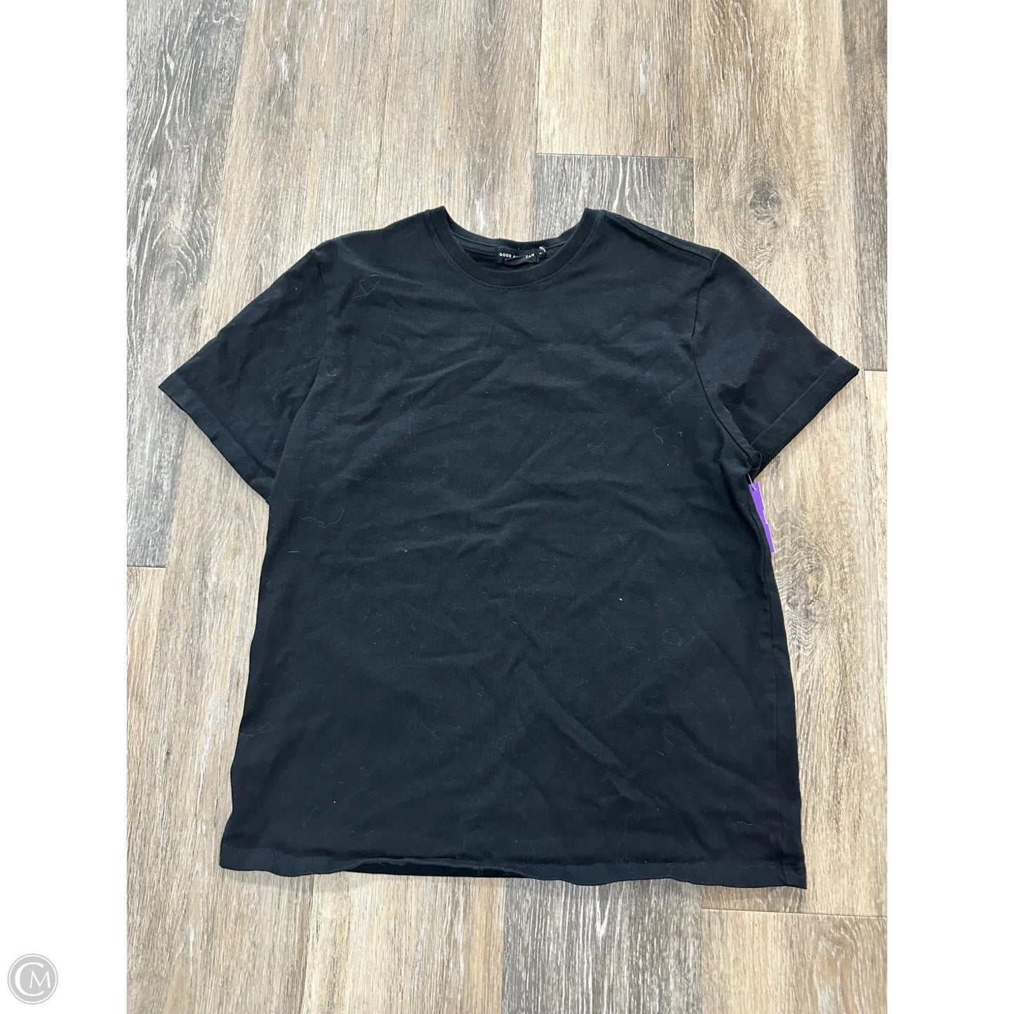 Top Short Sleeve By Good American In Black, Size: Xs