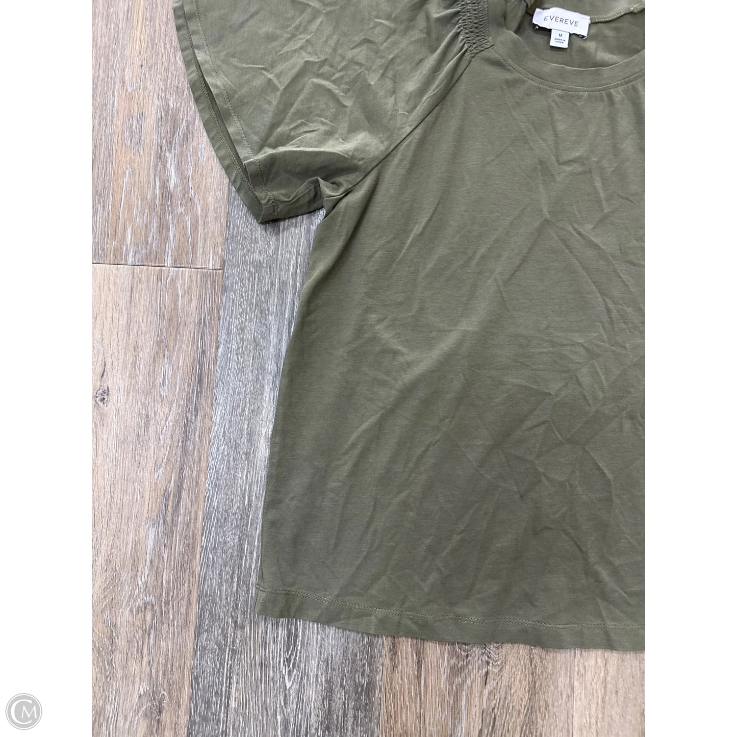 Blouse Short Sleeve By Evereve In Green, Size: M