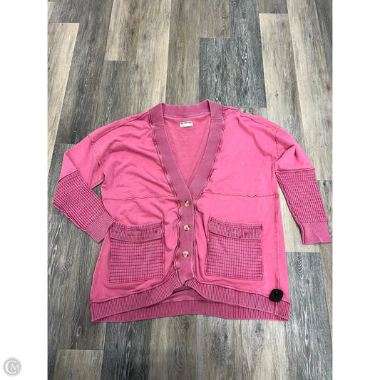 Sweater Cardigan By We The Free In Pink, Size: Xl