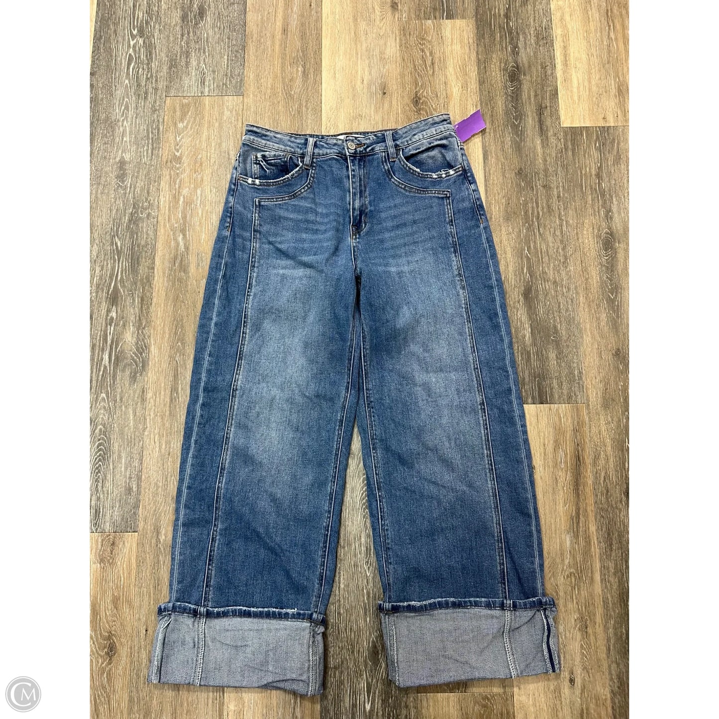 Jeans Wide Leg By Flying Monkey In Blue Denim, Size: 8