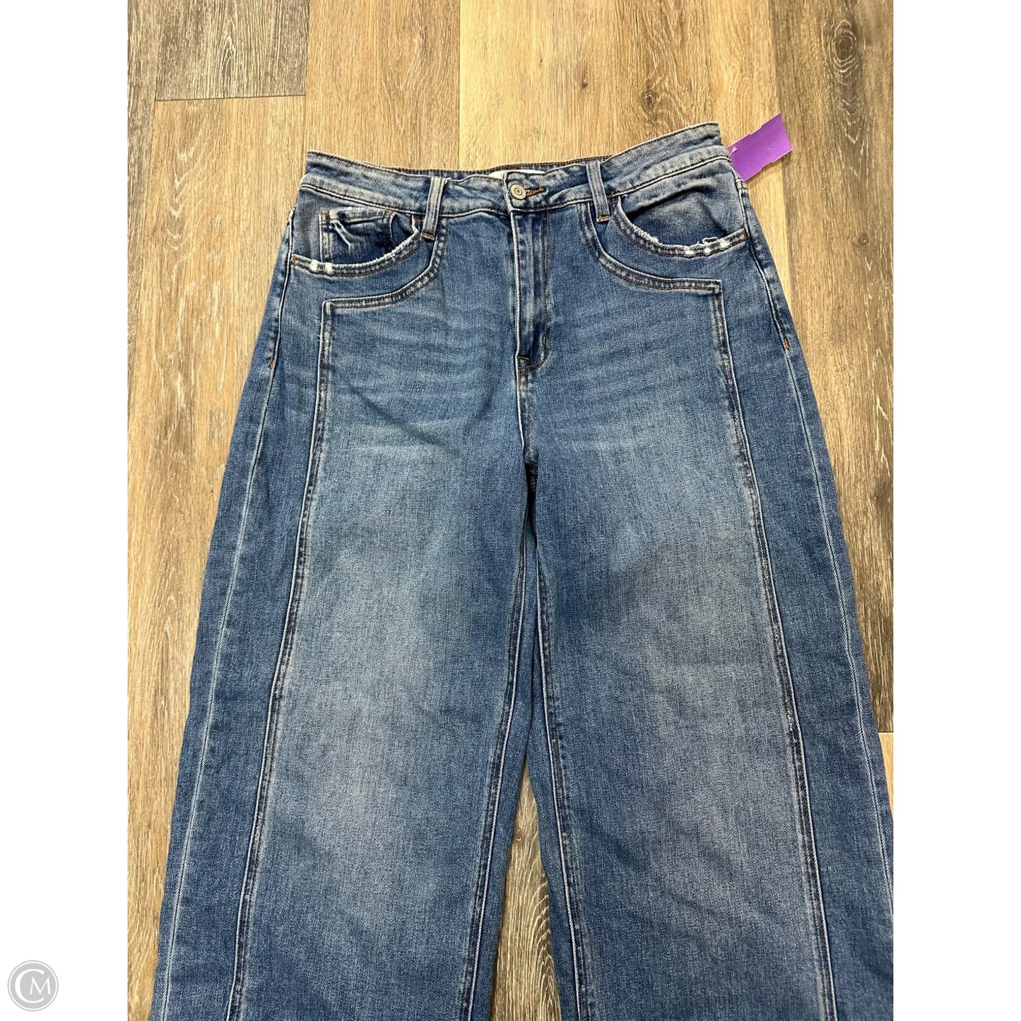 Jeans Wide Leg By Flying Monkey In Blue Denim, Size: 8