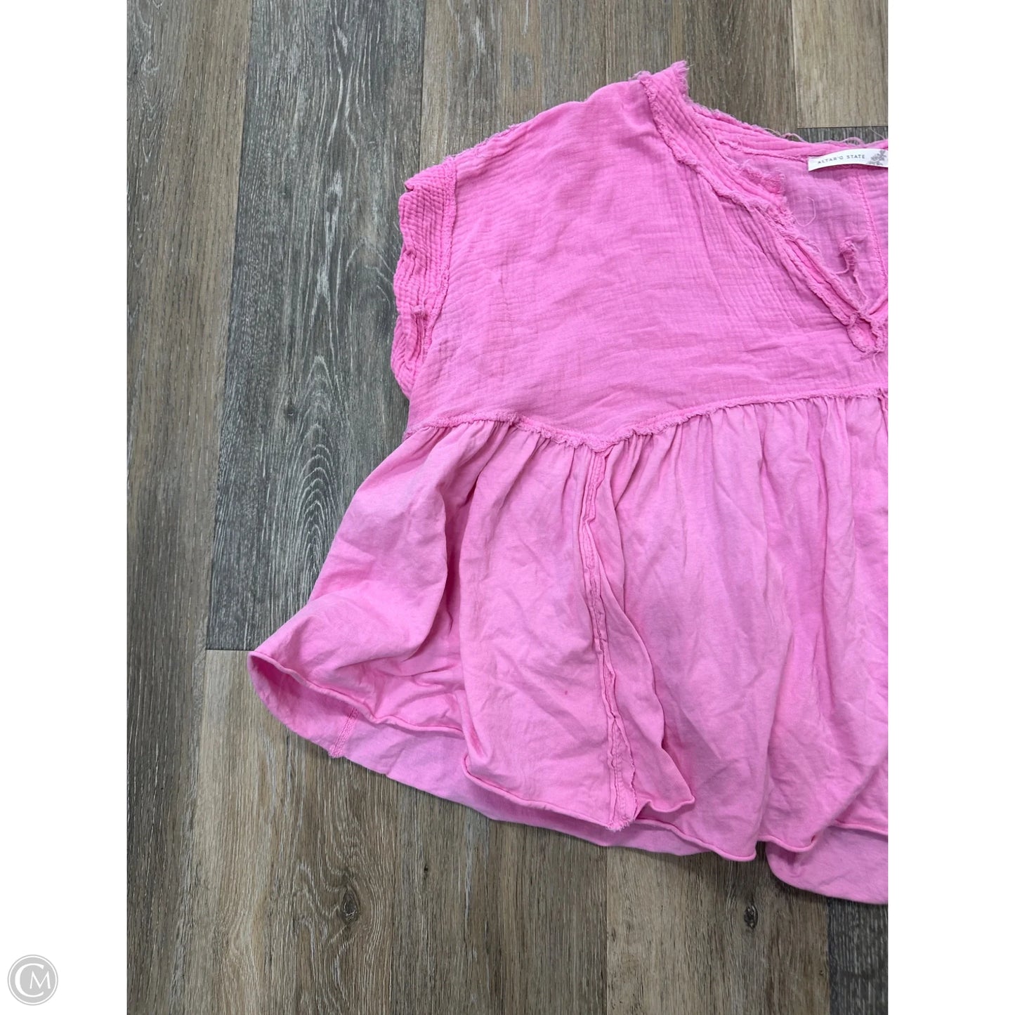 Blouse Short Sleeve By Altard State In Pink, Size: M