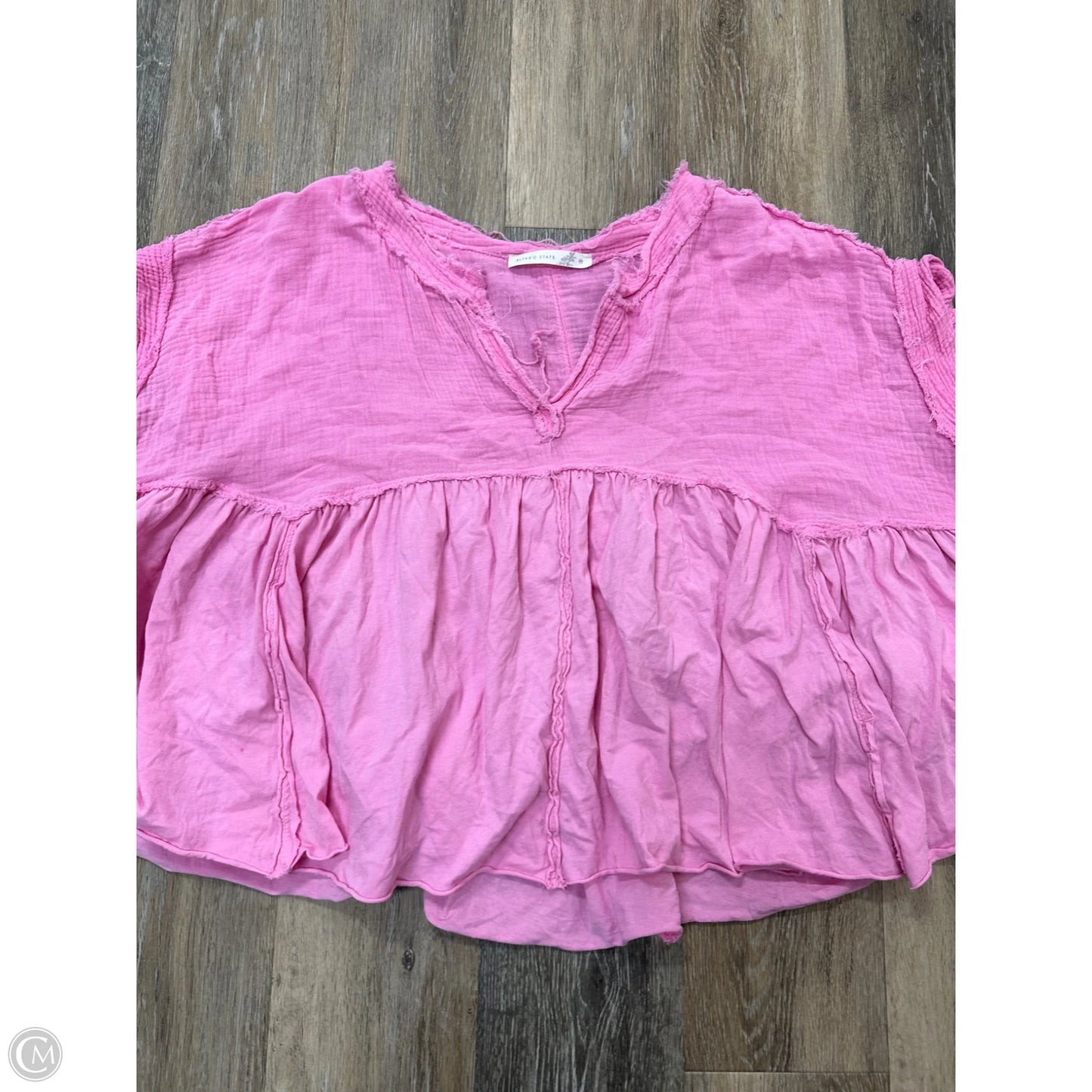 Blouse Short Sleeve By Altard State In Pink, Size: M