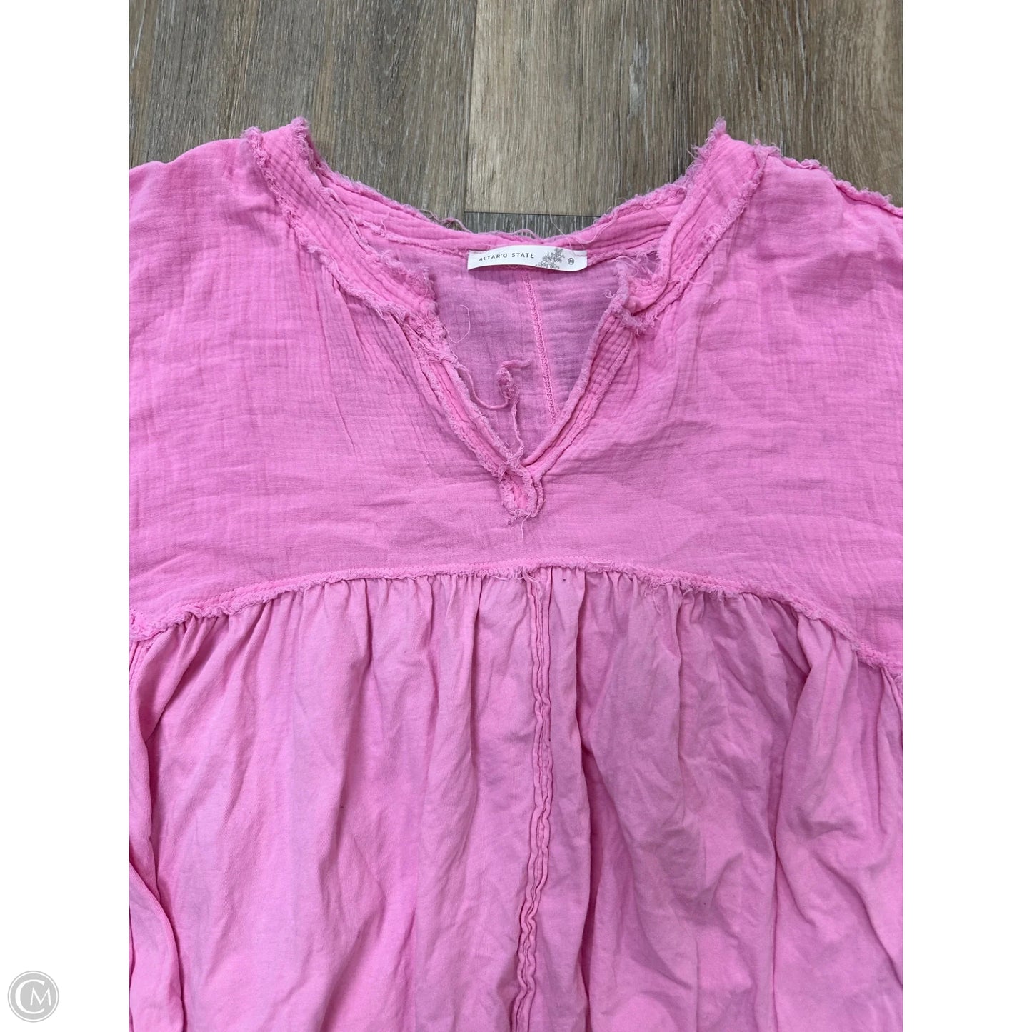 Blouse Short Sleeve By Altard State In Pink, Size: M