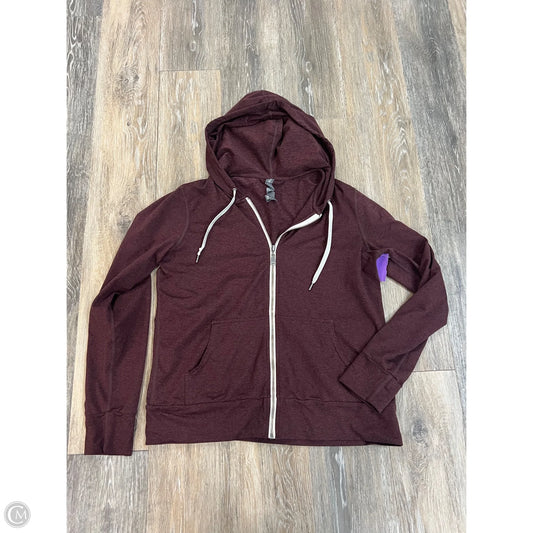 Athletic Top Long Sleeve Hoodie By Vuori In Maroon, Size: M