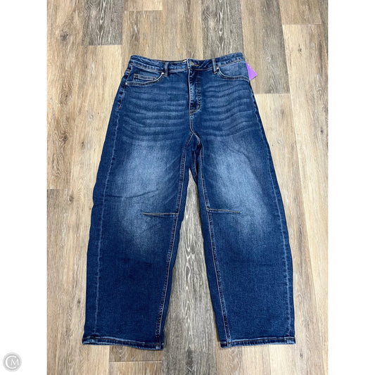 Jeans Wide Leg By Moco In Blue Denim, Size: 14