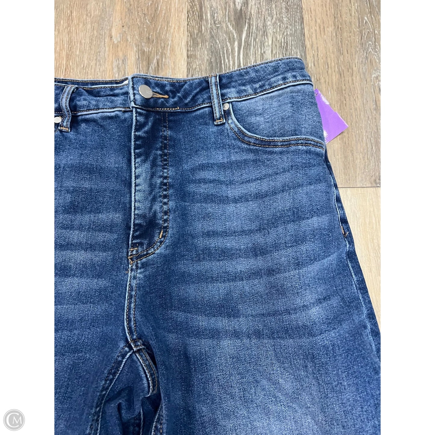 Jeans Wide Leg By Moco In Blue Denim, Size: 14