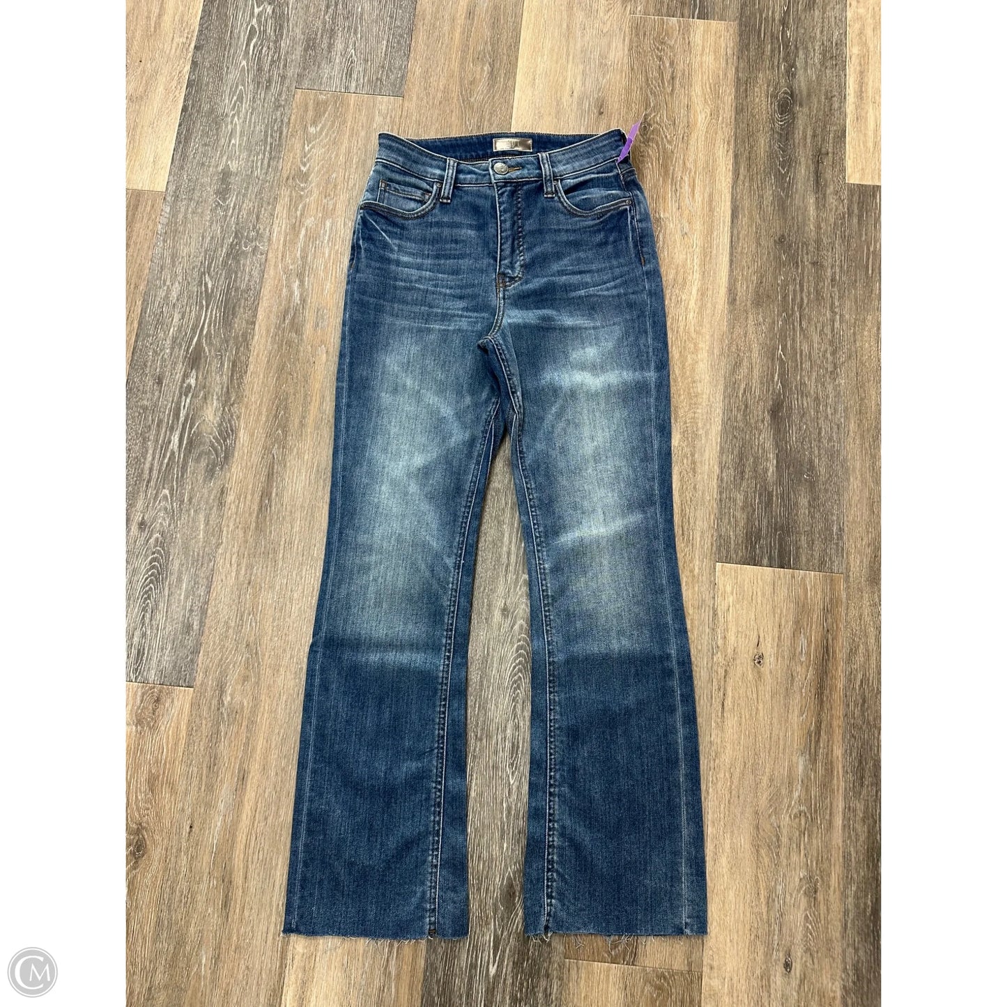 Jeans Flared By Kut In Blue Denim, Size: 00