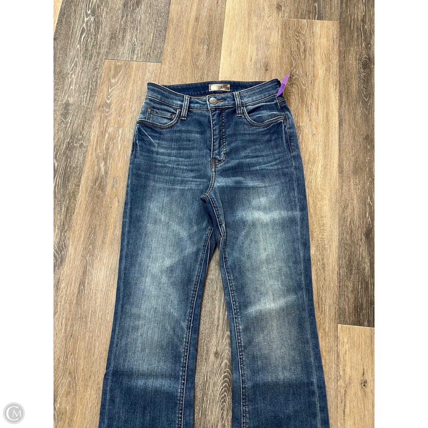 Jeans Flared By Kut In Blue Denim, Size: 00