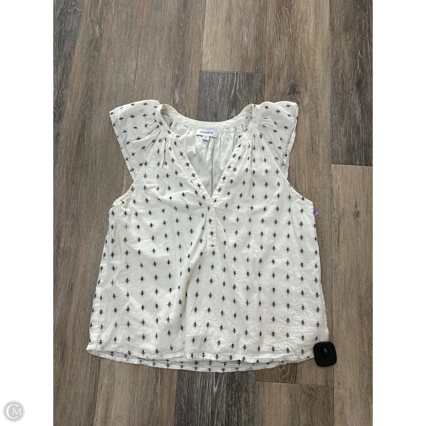 Top Sleeveless By Evereve In Cream, Size: Xs
