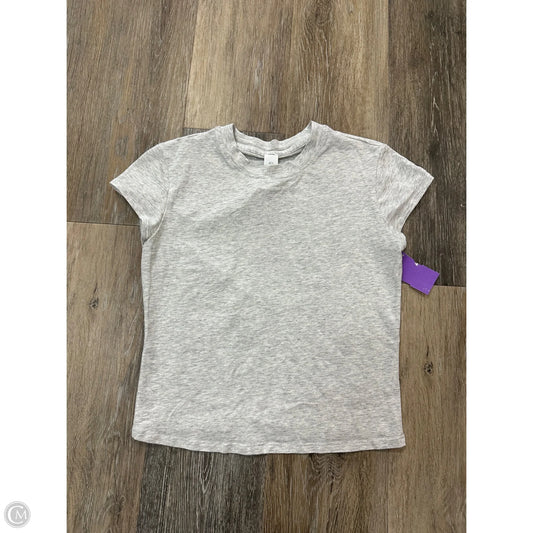 Athletic Top Short Sleeve By Lululemon In Grey, Size: Xs