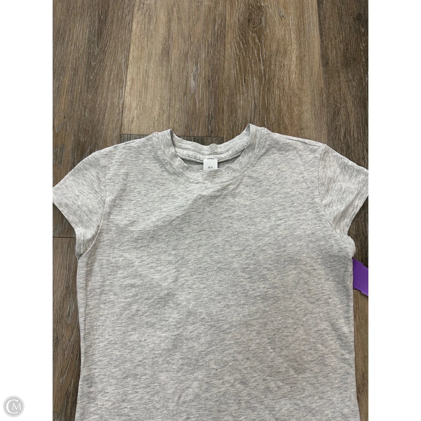 Athletic Top Short Sleeve By Lululemon In Grey, Size: Xs