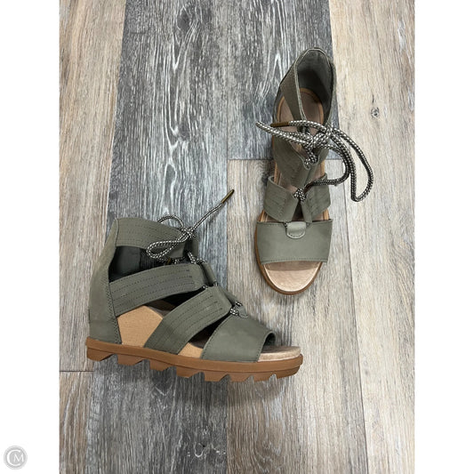 Sandals Heels Wedge By Sorel In Green, Size: 7