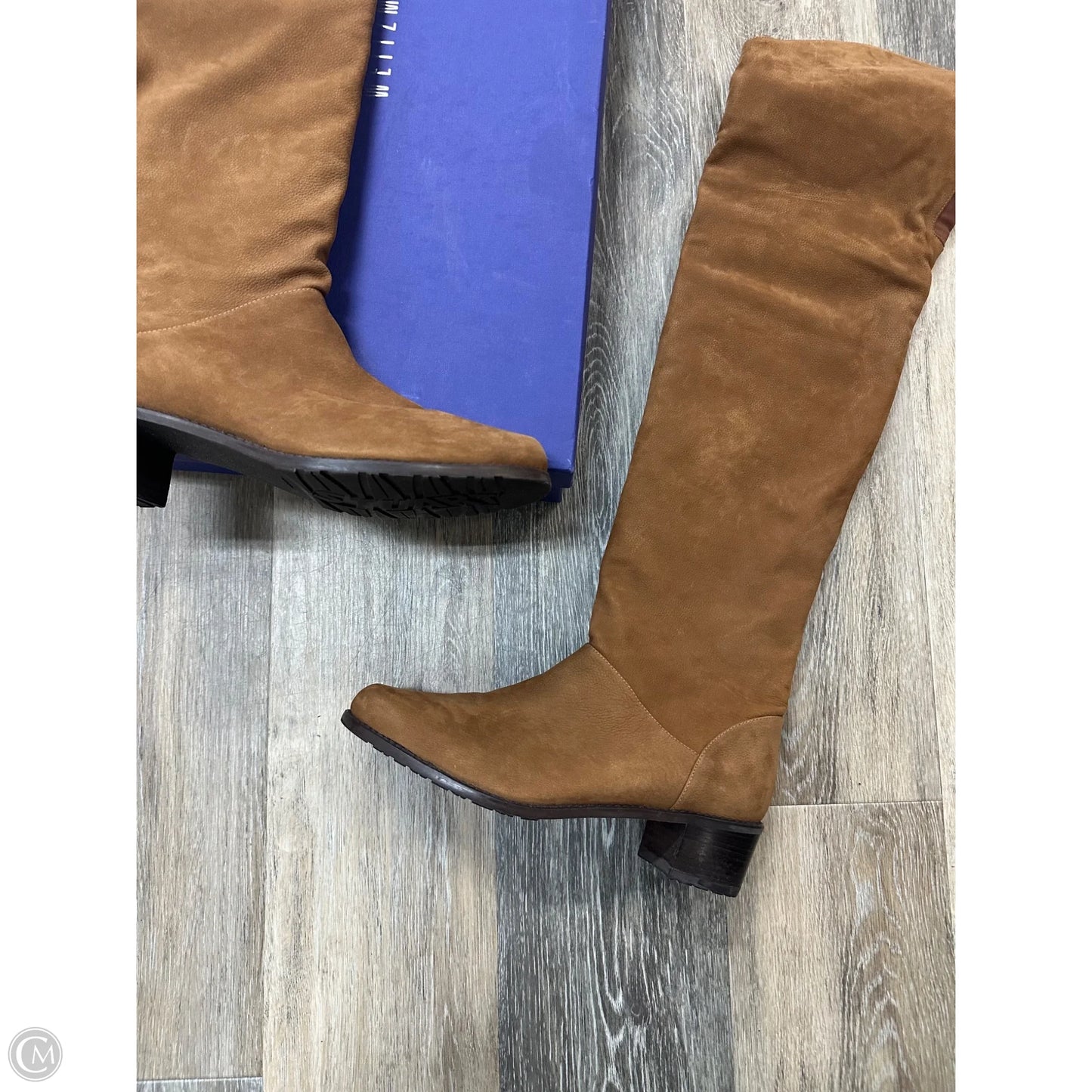 Boots Designer By Stuart Weitzman In Tan, Size: 8.5