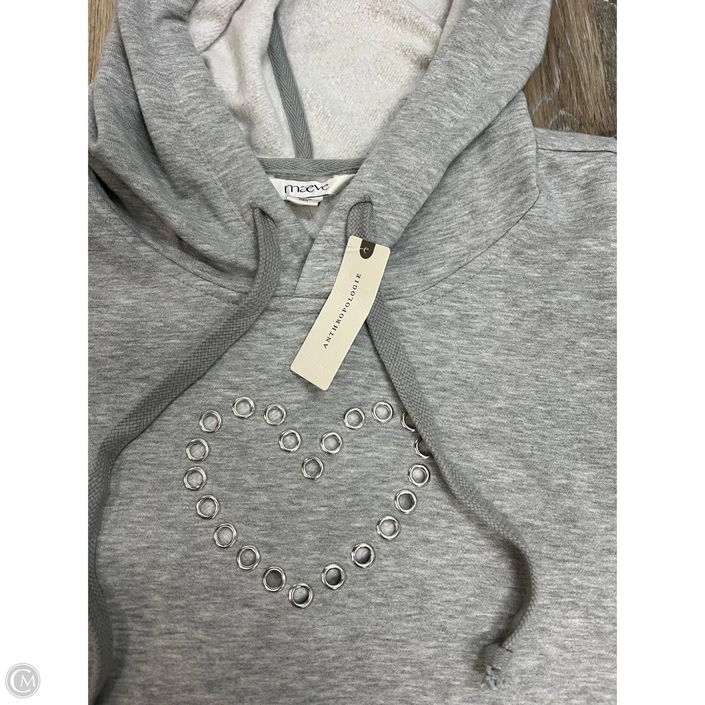 Sweatshirt Hoodie By Maeve In Grey, Size: Xl