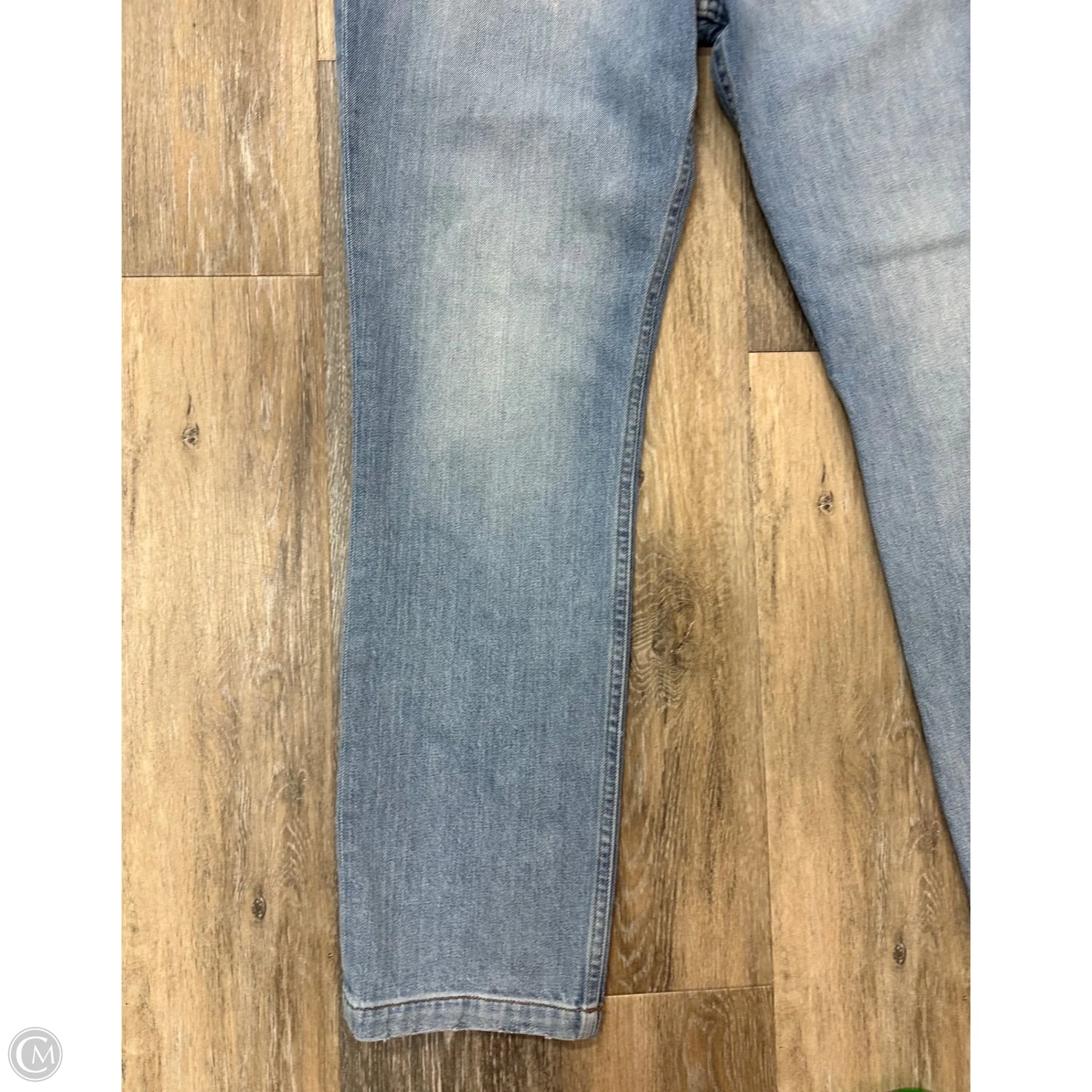Jeans Straight By Frame In Blue Denim, Size: 14